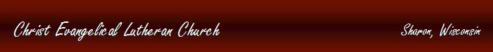 Christ Evangelical Lutheran Church forward page header